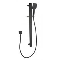 Norico Bellino Matte Black Square Handheld Shower Rail Set